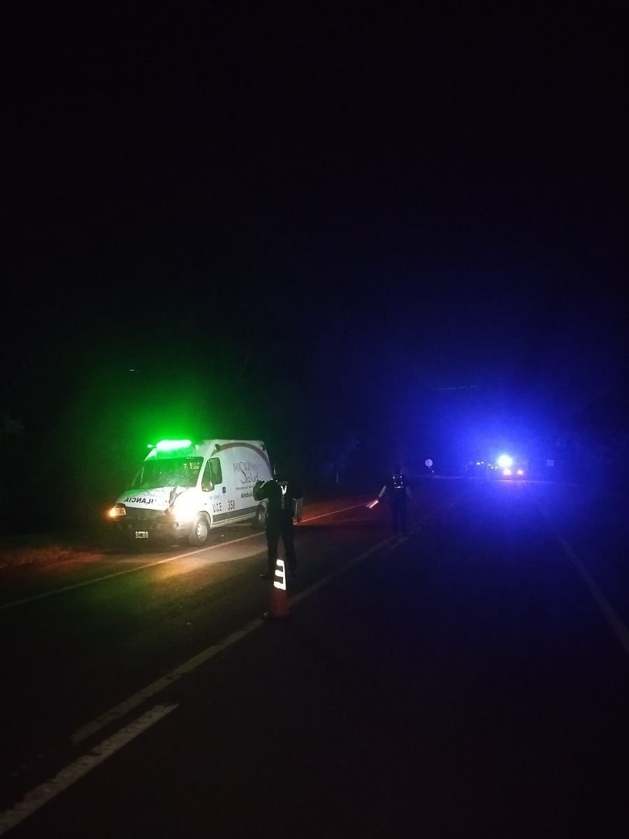 Campo Grande: Una ambulancia embistió a un peatón de 85 años sobre la Ruta Nacional N° 14 y el hombre falleció en el lugar
