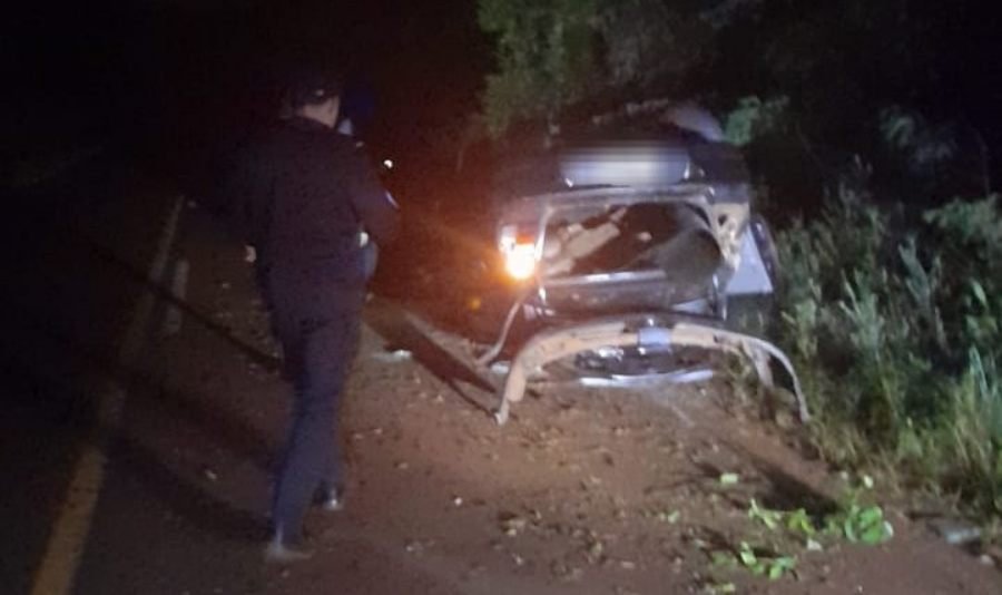 Misiones: Un joven resultó con lesiones leves tras despistar y volcar sobre la Ruta Provincial N° 103 en el Municipio de  Campo Ramón