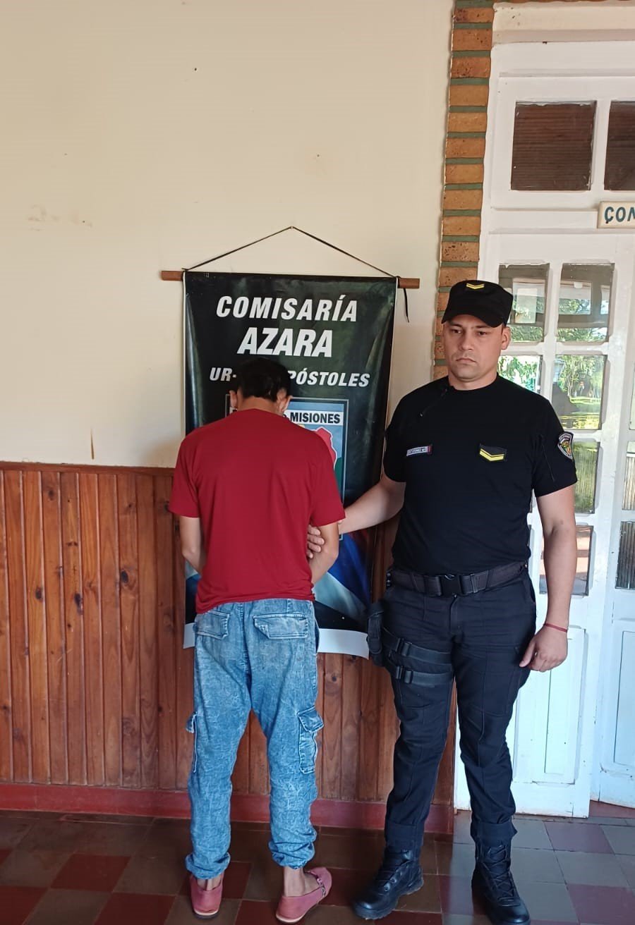 Detuvieron a un individuo de 24 años que agredió a pedradas a una persona con discapacidad en la localidad misionera de Azara