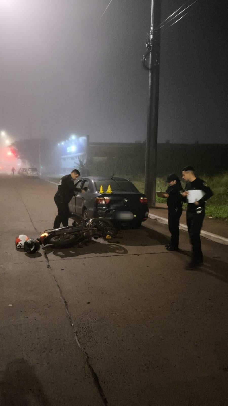 Motociclista resultó herido tras chocar contra un automóvil en el Municipio misionero de Garupá
