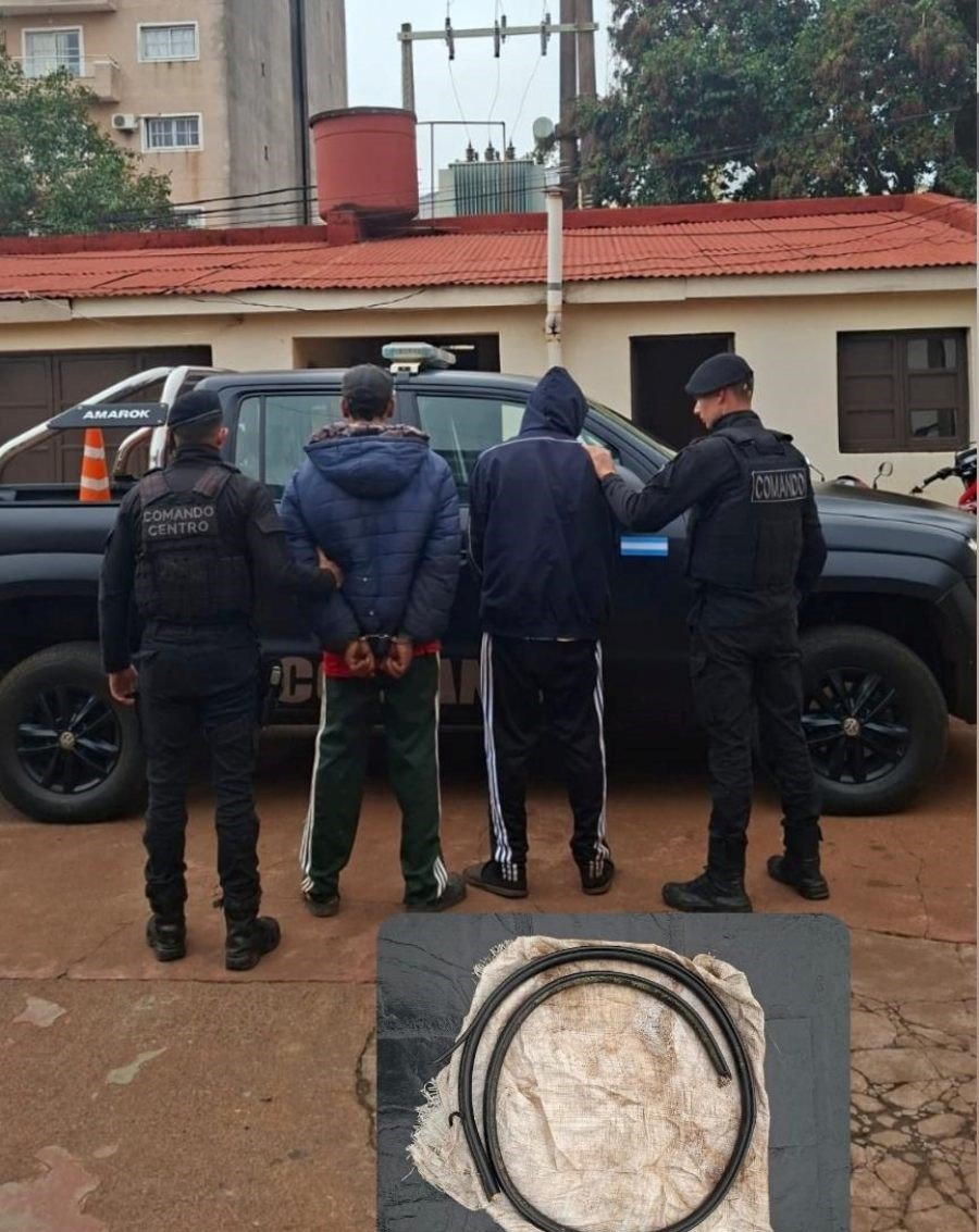 En distintos procedimientos, la Policía de Misiones asistió a menores y detuvo a dos individuos vinculados al robo de cables
