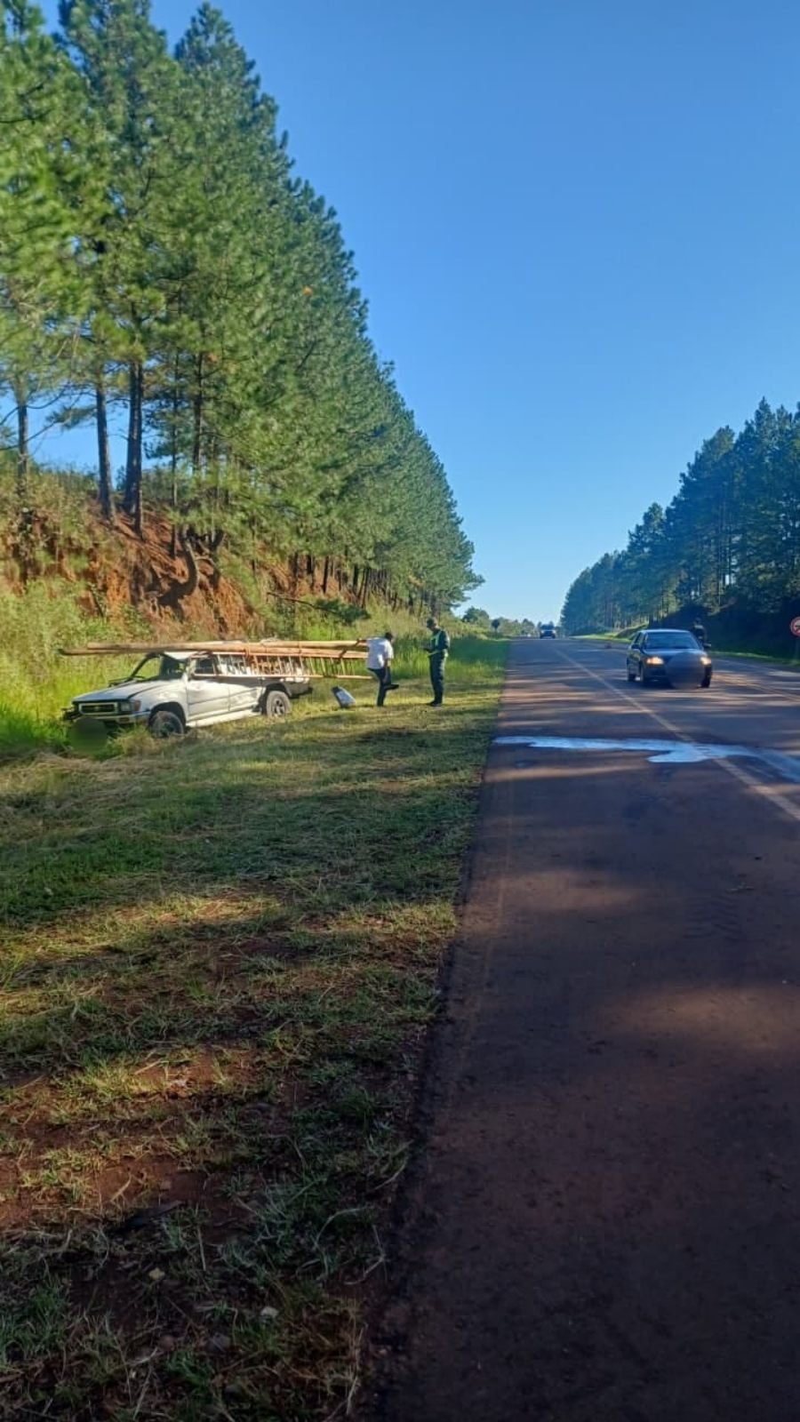 San Vicente: Choque entre dos camionetas sobre la Ruta Nacional 14, tuvo como saldo un lesionado