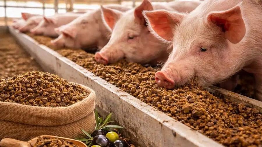 En San Juan el descarte del olivo es alimento para cerdos, se aprovecha hasta cien mil toneladas anuales de residuos