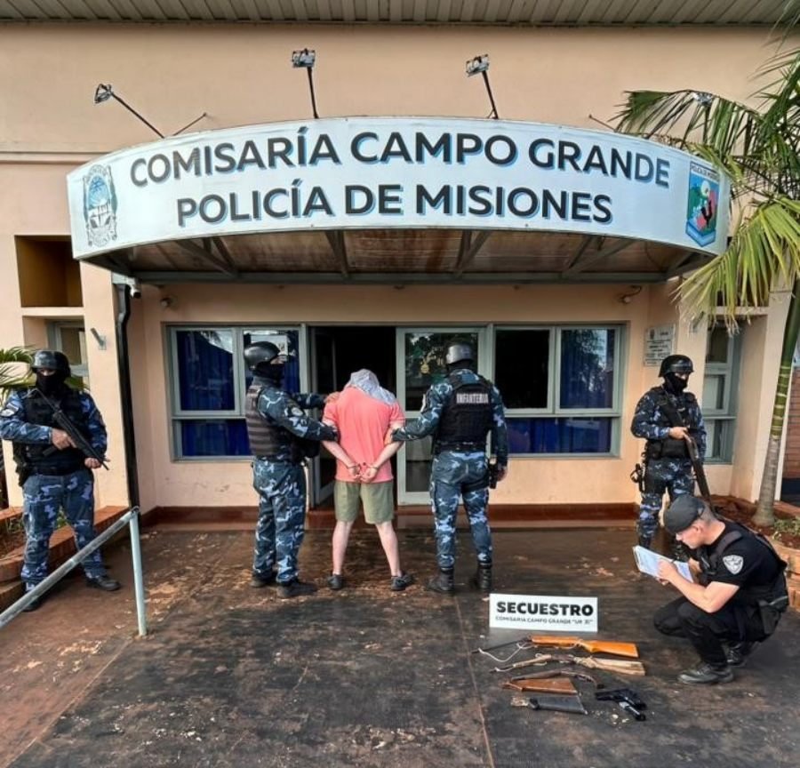 Tras una disputa violenta, la Policía de Misiones secuestró armas y detuvo a un sospechoso en la localidad de Campo Grande