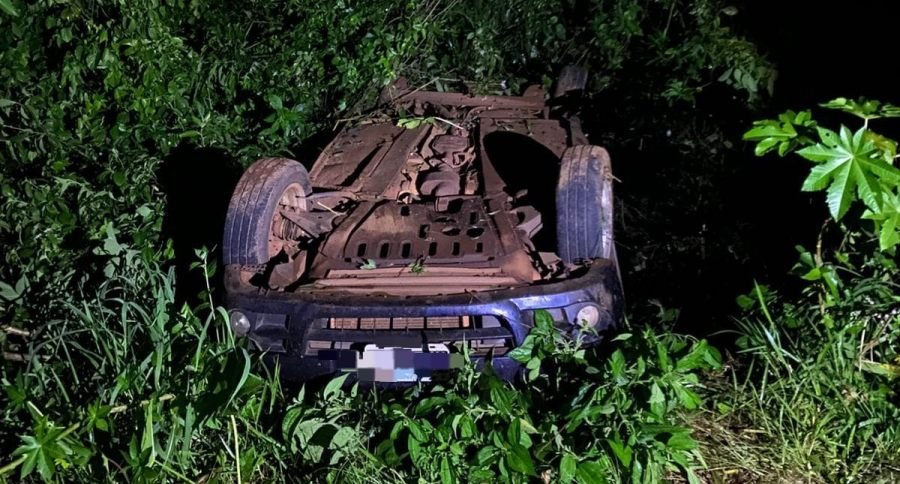 El Soberbio: Despiste y vuelco sobre la Ruta Provincial Nº 2, la conductora salió ilesa