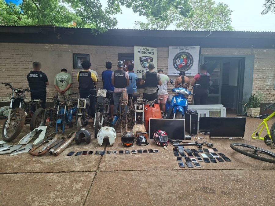 Desmantelan un búnker donde una organización delictiva desarmaba motocicletas sustraídas, mezclaba piezas para reensamblarlas y reinsertarlas en el mercado ilegal