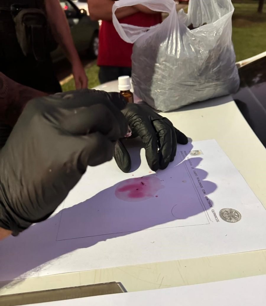 Tras una persecución, la Policía de Misiones arrestó a un un joven de 22 años en una plazoleta de Apóstoles con una bolsa con cogollos de marihuana