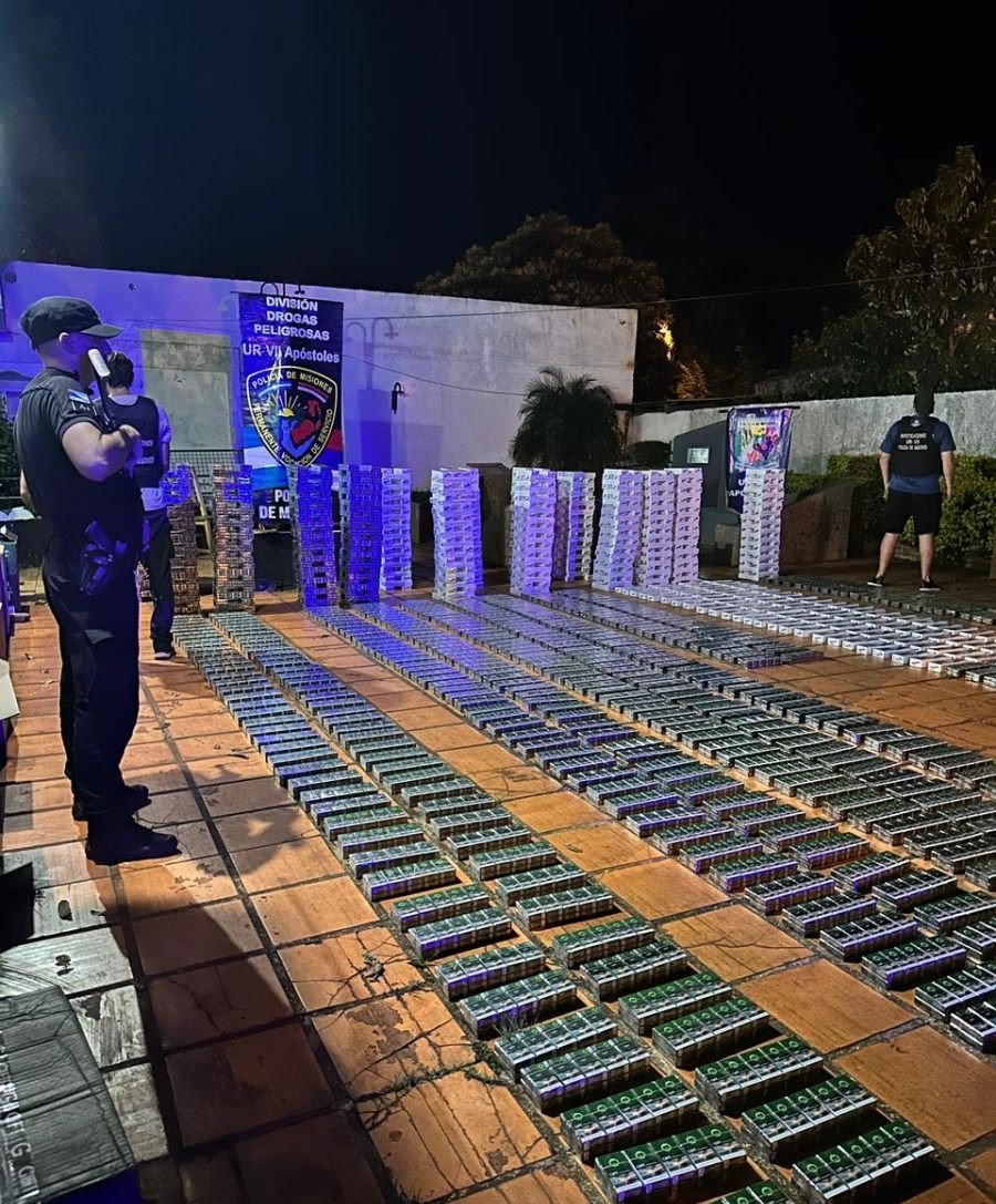 La Policía de Misiones secuestró en el Municipio de San José una carga de cigarrillos de contrabando valuada en más de treinta millones de pesos
