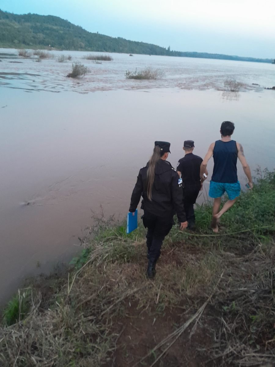 Hallaron sin vida a un pescador en el Río Uruguay en la zona del Paraje Tres Bocas del Municipio misionero de Alba Posse