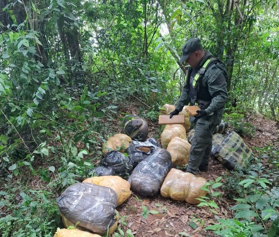 Veinte bultos conteniendo marihuana se encontraban acopiados en el monte: Se trataron de casi 190 kilos secuestrados por Gendarmería Nacional
