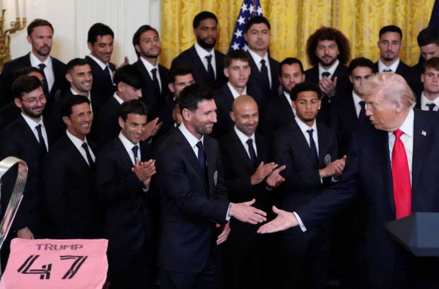 Lionel Messi y el plantel del Inter Miami fueron recibidos por Donald Trump en la Casa Blanca
