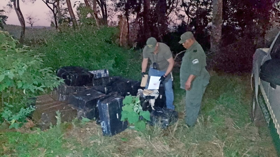 Misiones: Más de una tonelada de marihuana estaba escondida entre la maleza, el hallazgo se produjo en una zona cercana a la localidad de 9 de Julio