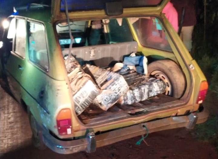 Embistió control de Gendarmería con casi cien kilos de marihuana en el automóvil, siendo abandonado a los pocos metros