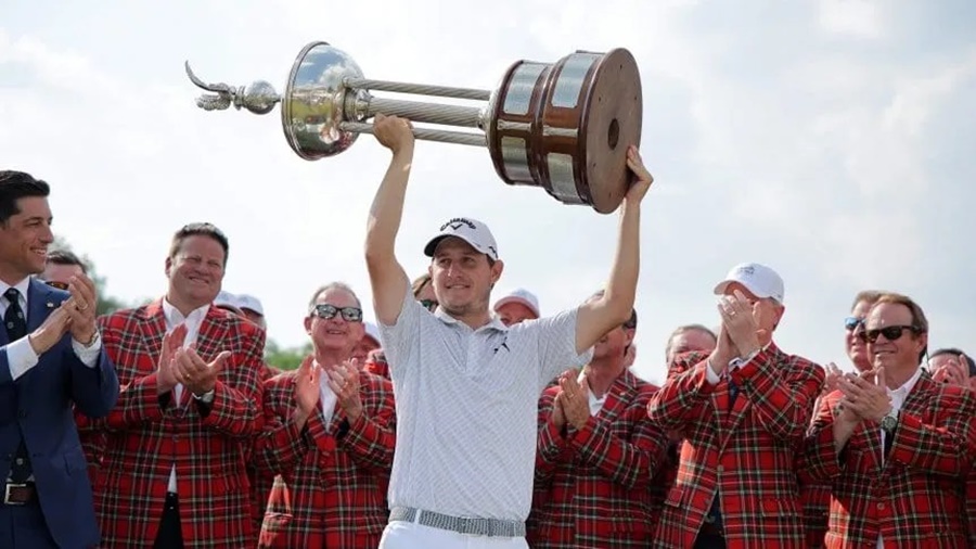 Golf: El argentino Emiliano Grillo sufrió, pero llegó a la segunda victoria en el PGA Tour, se quedó con el título del Charles Schwab Challenge que se juega en Texas