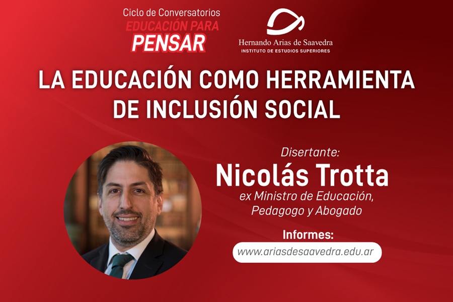 Nicolás Trotta en el Ciclo de Conversatorios “Educación para Pensar” del Instituto Saavedra