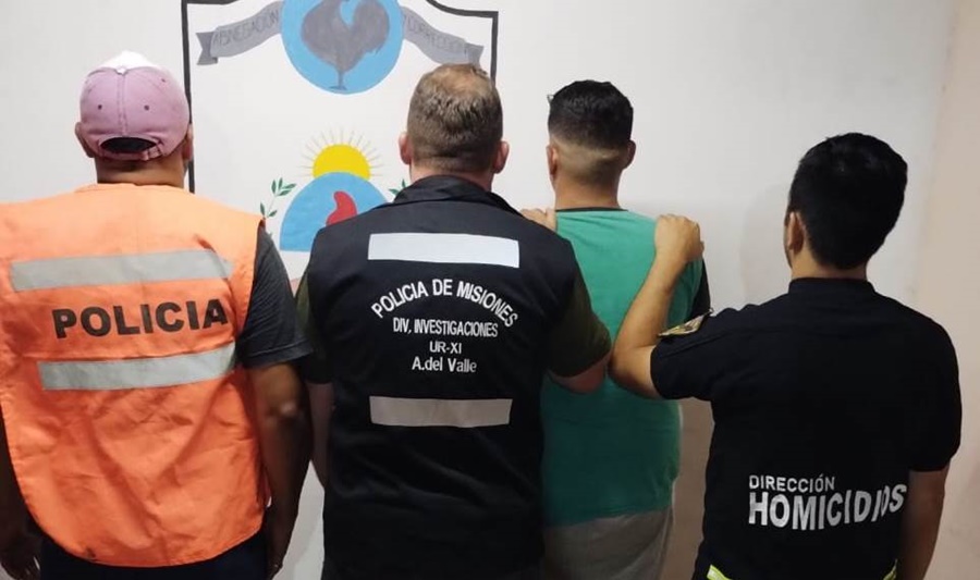 Detuvieron a un individuo de 24 años investigado por el doble homicidio ocurrido en el Municipio misionero de Aristóbulo del Valle