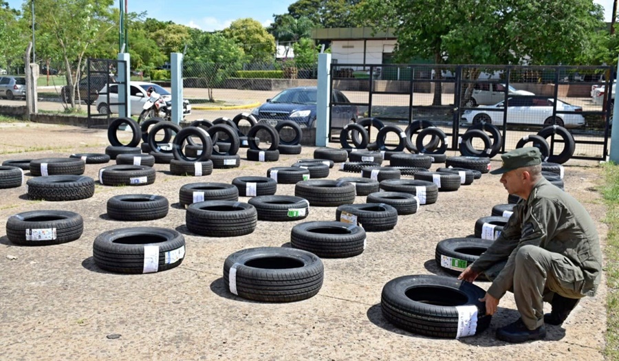 Gendarmería Nacional secuestró 138 neumáticos de origen extranjero: La mercadería había sido ingresada al territorio nacional sin los correspondientes trámites aduaneros
