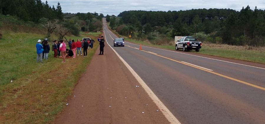 Mado: Siniestro vial en la Ruta Nacional N° 12, un adolescente de 13 años lesionado