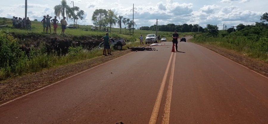 Misiones: Murió un motociclista tras chocar contra un pickup en Colonia Paraíso