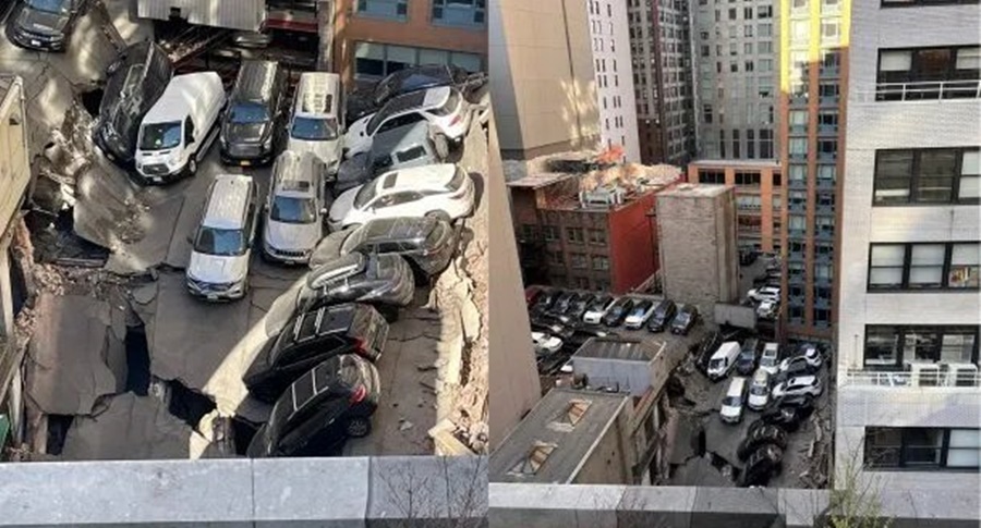 Tragedia: Al menos un muerto tras el colapso de un estacionamiento en Nueva York