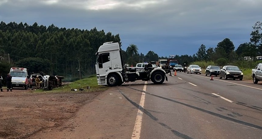 Falleció un conductor tras un siniestro vial sobre la Ruta Nacional N° 14 a la altura del Municipio misionero Dos de Mayo