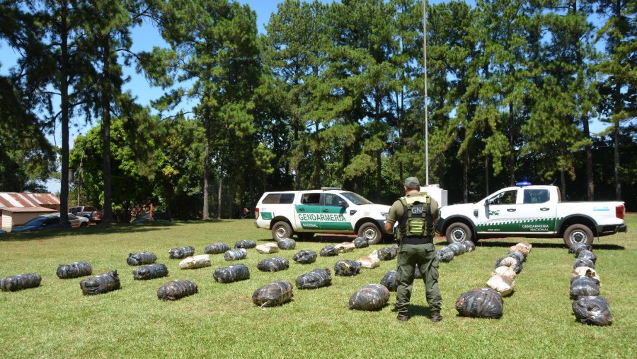 Gendarmería Nacional secuestró 859 kilos de marihuana: Fue el resultado de operaciones llevadas a cabo en la provincia de Misiones
