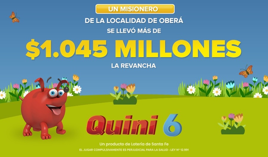 El Quini 6 se quedó en Misiones, con un ganador por más de 1.045 millones de pesos
