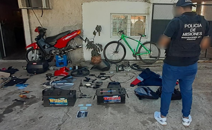 Posadas: La Policía de Misiones desbarató otros dos talleres donde adulteraban motocicletas robas