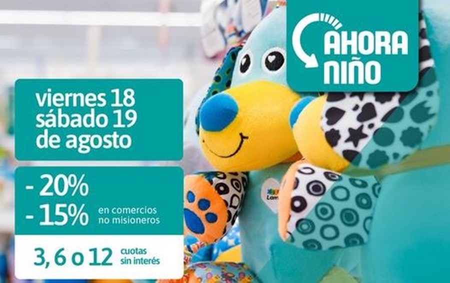 Misiones: "Ahora Niño": Los comercios podrán adherirse al programa hasta hoy, inclusive