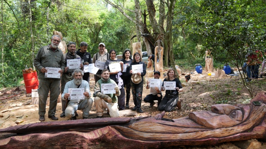 La Reserva TupáMbaé de Apóstoles se vistió de arte y mitología Guaraní en el II Encuentro de Arte Público