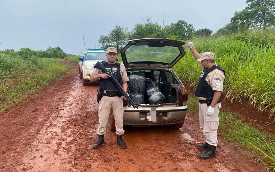 Misiones: Prefectura Naval Argentina secuestró más de 60 kilos de marihuana