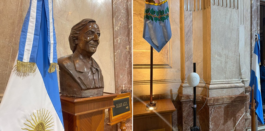 Victoria Villarruel ordenó retirar un busto de Néstor Kirchner del Congreso: “No fue senador, no fue vicepresidente y yo no soy su viuda”