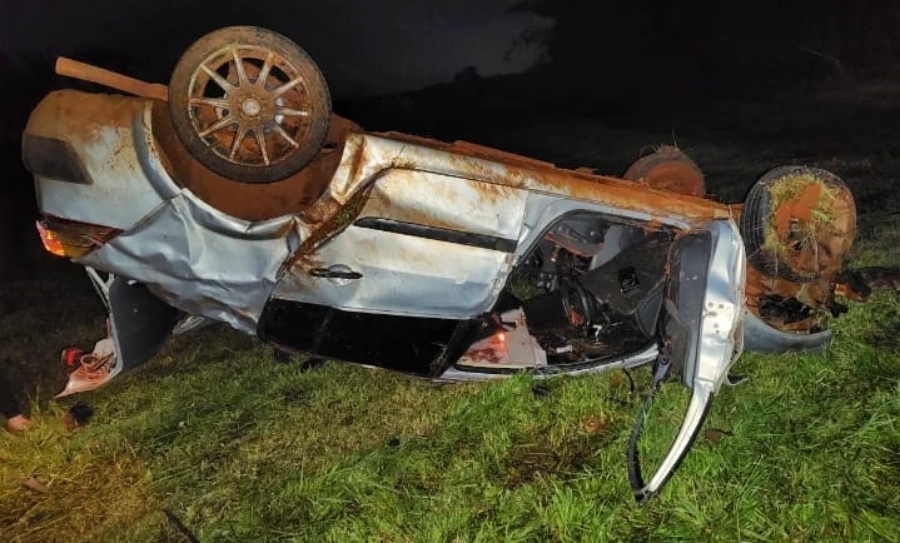 Un conductor despistó con un vehículo sobre la Ruta Provincial N° 1, en la localidad misionera de Azara