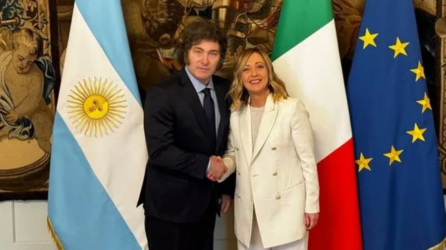 El Presidente Javier Milei se reunió con la Primera Ministra de Italia Giorgia Meloni en la última actividad de su gira internacional