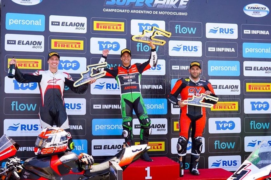 Superbike Argentino: Gran triunfo en San Juan Villicum de Luciano Ribodino con el Rosamonte Racing Team Kawasaki que lo deja en la cima del campeonato