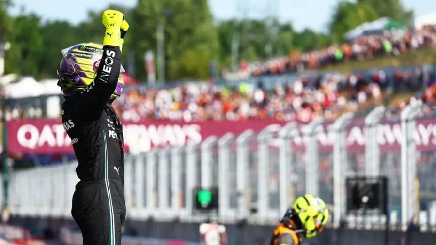 Fórmula 1: Lewis Hamilton ganó la clasificación por primera vez desde 2021, Max Verstappen y Lando Norris largarán detrás suyo el domingo en la segunda y tercera posición, respectivamente