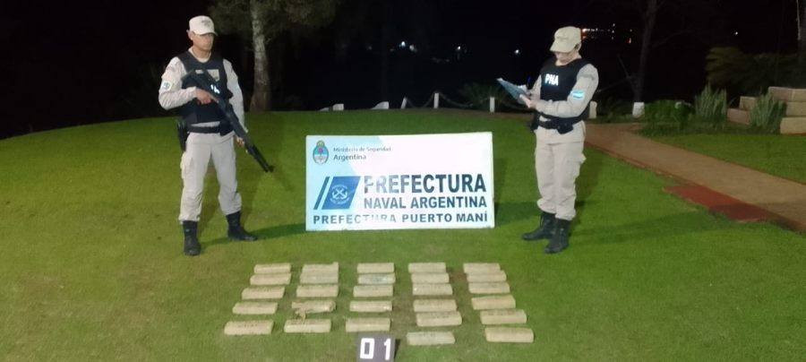 Prefectura Naval Argentina secuestró alrededor de 70 kilos de droga en Misiones y Corrientes