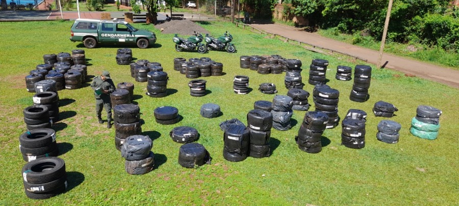 Gendarmería Nacional incautó 262 neumáticos de contrabando: La mercadería era enviada utilizando la modalidad de encomiendas