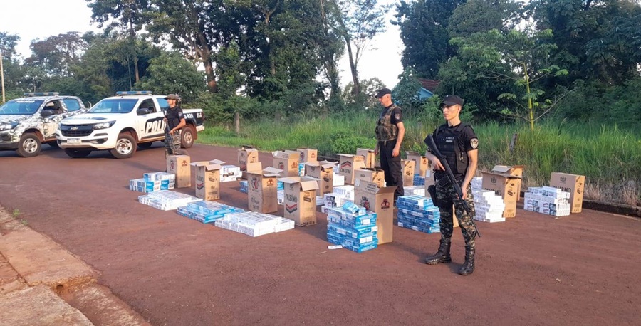 Más de 17 millones de pesos de cigarrillos de origen extranjero de contrabando secuestrados por la Policía de Misiones