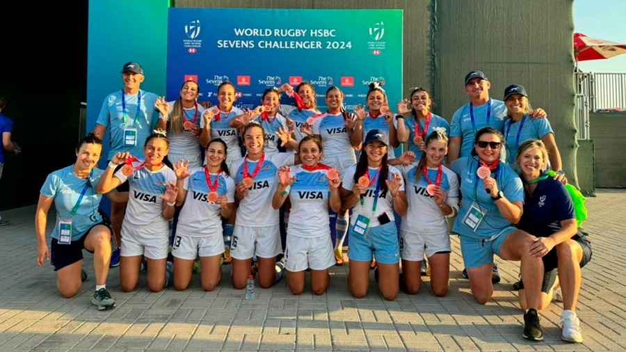 Rugby: Las Yaguaretés lograron una histórica medalla de bronce en el Seven de Dubai
