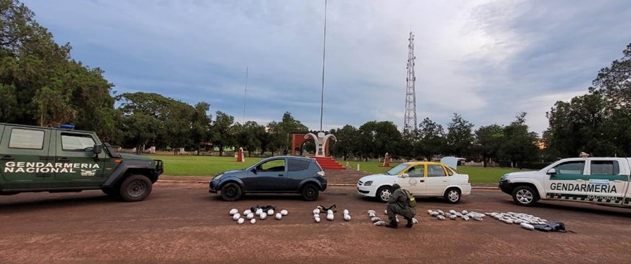 Misiones: Seis personas se encontraban involucradas en el traslado de estupefacientes, personal de Gendarmería Nacional secuestró cocaína y marihuana producto de tres procedimientos