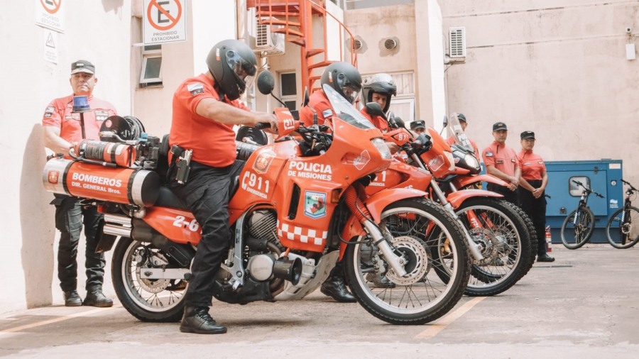 La innovadora División de Motobombas de la Policía de la provincia de Misiones, la nueva Unidad realizó 77 intervenciones en su primer mes de funcionamiento