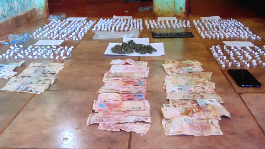 La Policía de Misiones detuvo a una pareja en la ciudad de Eldorado con casi 800 dosis de cocaína y marihuana