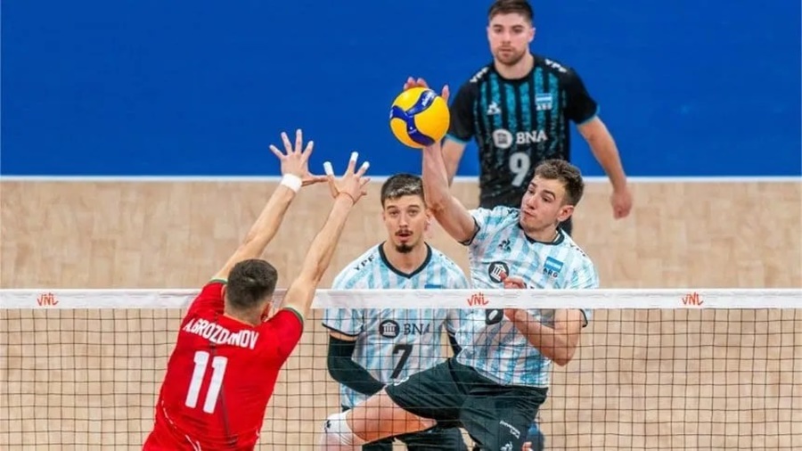 Argentina aplastó a Bulgaria y sigue creciendo en la Nations League de Vóley