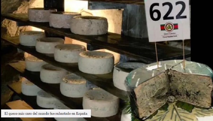 Se vendió el queso más caro del mundo, pesa 2 kilos y pagaron 30.000 euros