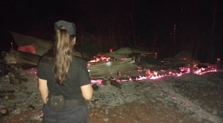 Falleció una mujer de 49 años tras el incendio de su vivienda en el Municipio misionero de El Soberbio