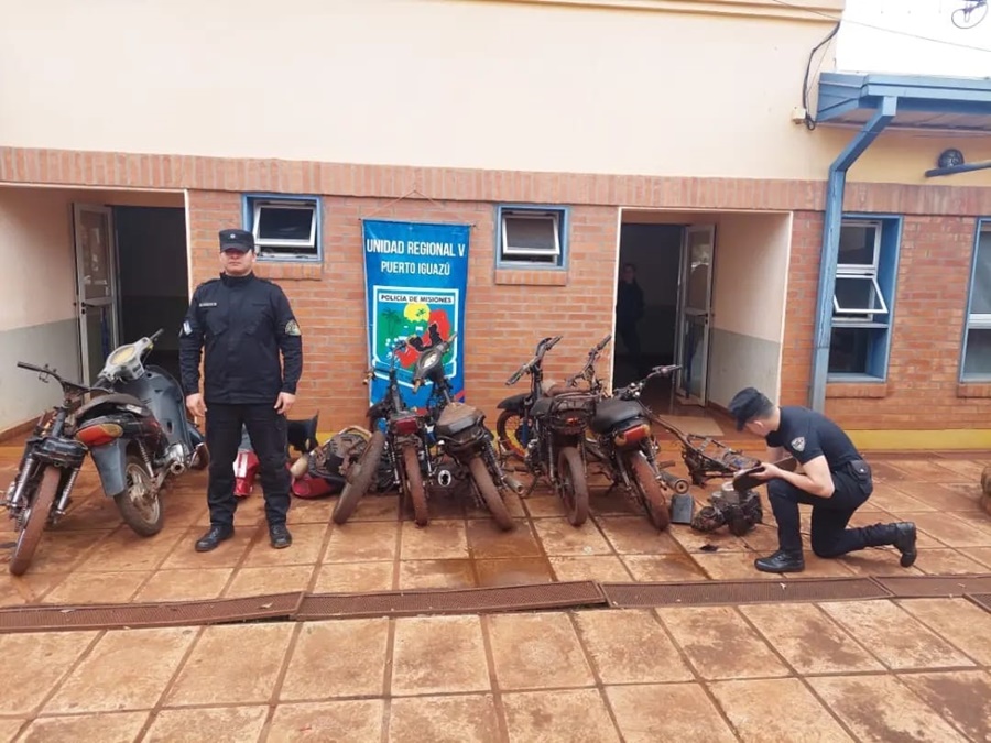 Misiones: Siete motocicletas robadas de un corralón en Wanda fueron recuperadas