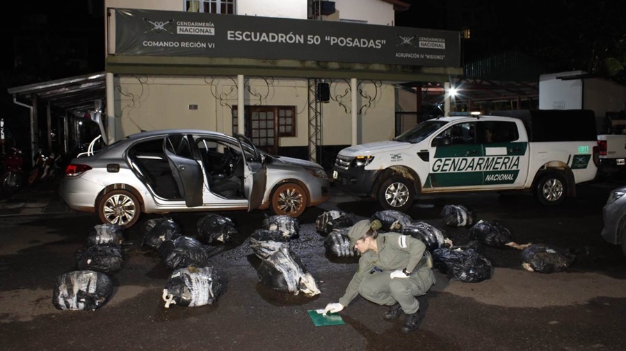 Gendarmería Nacional incautó importante cantidad de marihuana en Misiones y Corrientes