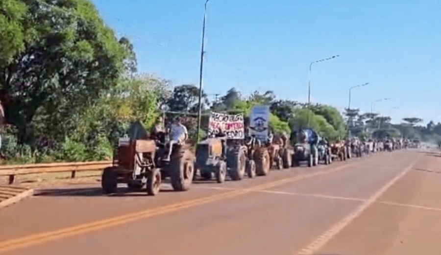 El tractorazo de la yerba mate: Masivo reclamo de productores en Misiones