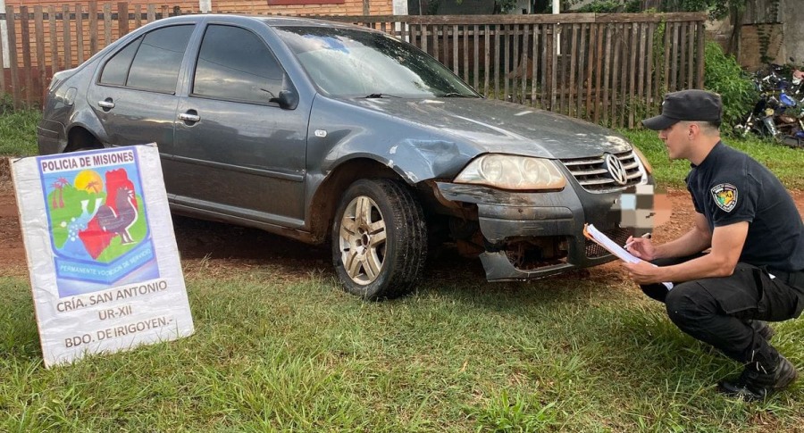 San Antonio: Policías de Misiones secuestraron el vehículo que habría sido participe de un siniestro vial